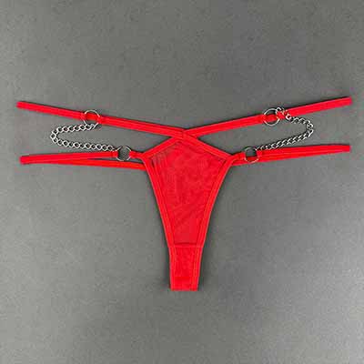 شورت زنانه مدل 4 حلقه زنجیر دار L&M 